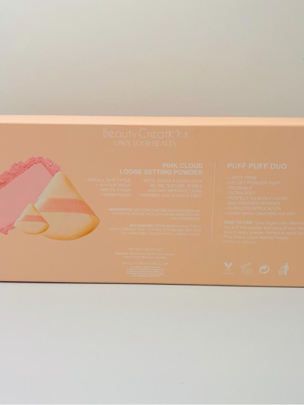 Beauty Creations Bye Fitter Setting Powder + Puff Set - pink cloud - Picture 3 of 5
